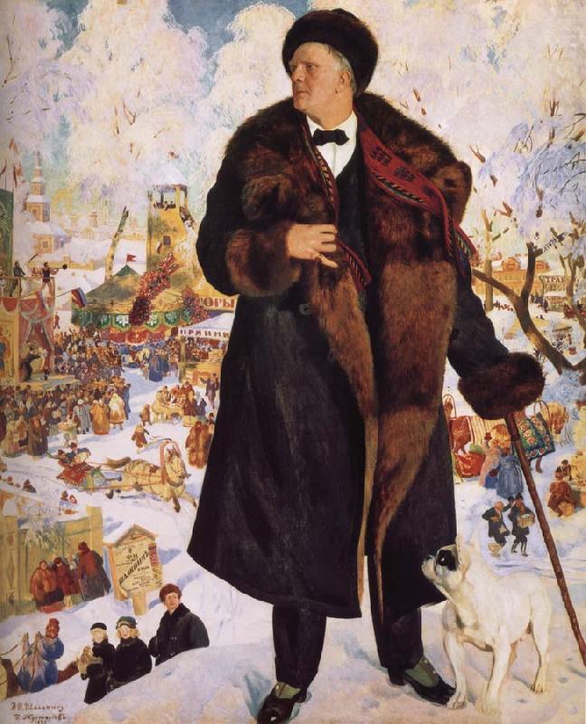 Portrait of Fyodor Chaliapin, Boris Kustodiev